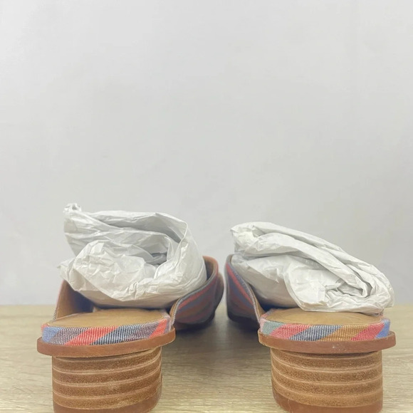 Madewell The Ruthie Crisscross Mule Sandals in Rainbow Stripe Womens Size 7.5 - Picture 4 of 10